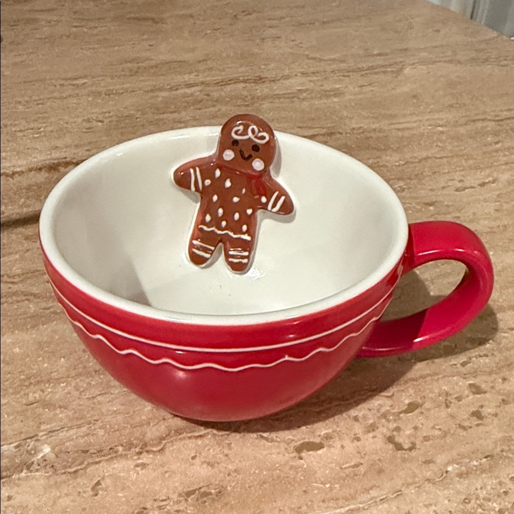 Wondershop Red and White Mug with Gingerbread Design
